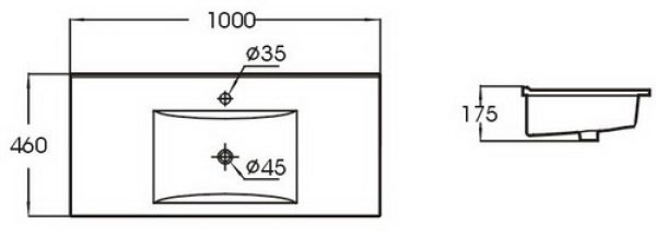 ΓΟΥΡΝΑ ΜΡ ΛΙΝΤΑ 100x46cm ΛΕΥΚΗ - Image 3