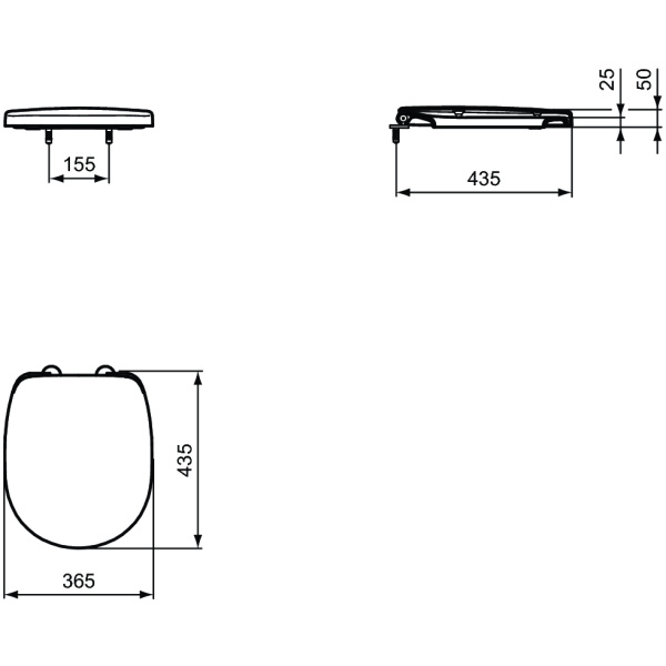 ΚΑΠΑΚΙ ΛΕΚΑΝΗΣ CONNECT SPACE SOFTCLOSE® IDEAL 43,5x36,5 - Image 3