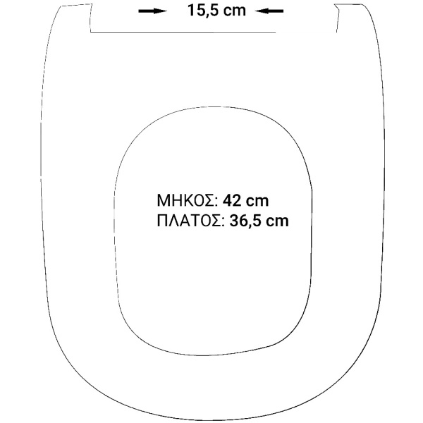 ΚΑΠΑΚΙ ΛΕΚΑΝΗΣ TESI II ΛΕΥΚΟ ΑΠΛΟ IDEAL 53,5x36,5 - Image 4