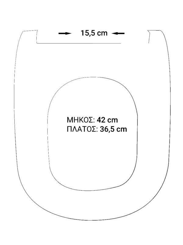ΚΑΠΑΚΙ ΛΕΚΑΝΗΣ TESI II ΛΕΥΚΟ ΑΠΛΟ IDEAL 53,5x36,5 - Image 4