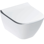 ΛΕΚΑΝΗ ΚΡΕΜΑΣΤΗ SMYLE SQUARE 49cm RIMLESS ΛΕΥΚΗ GEBERIT ΧΩΡΙΣ ΚΑΛΥΜΜΑ - Image 2