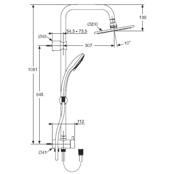 ΣΤΗΛΗ ΝΤΟΥΖ ΣΕΤ IDEALDUO 109cm  ΧΡΩΜΕ IDEAL - Image 2