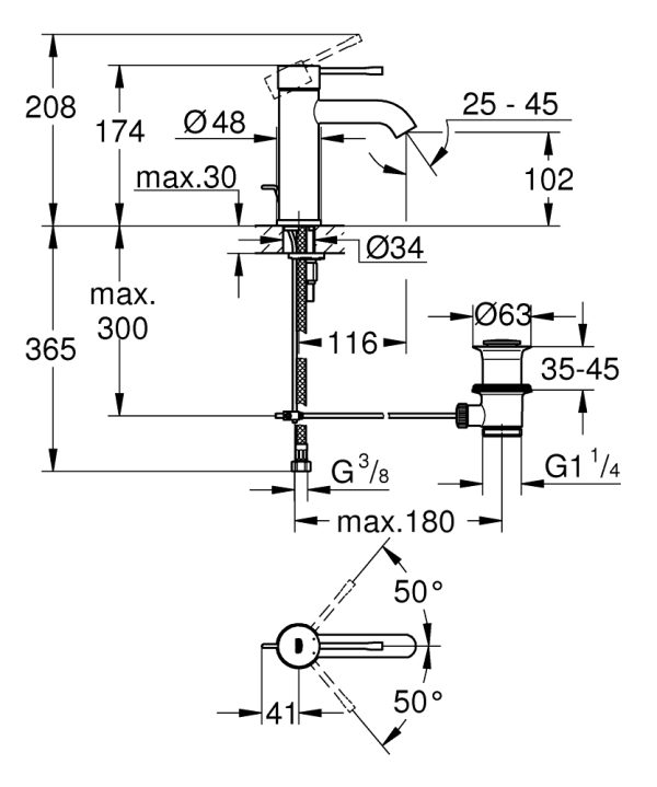 ΜΠΑΤΑΡΙΑ ΝΙΠΤΗΡΟΣ ESSENCE 23589DC1 SUPER STEEL GROHE - Image 3