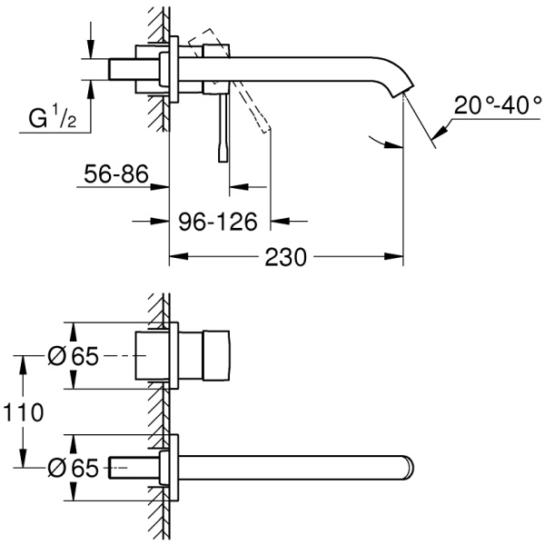 ΜΠΑΤΑΡΙΑ ΝΙΠΤΗΡΑ ΕΝΤΟΙΧΙΖΟΜΕΝΗ ESSENCE 19967DC1 SUPERSTEEL GROHE - Image 3