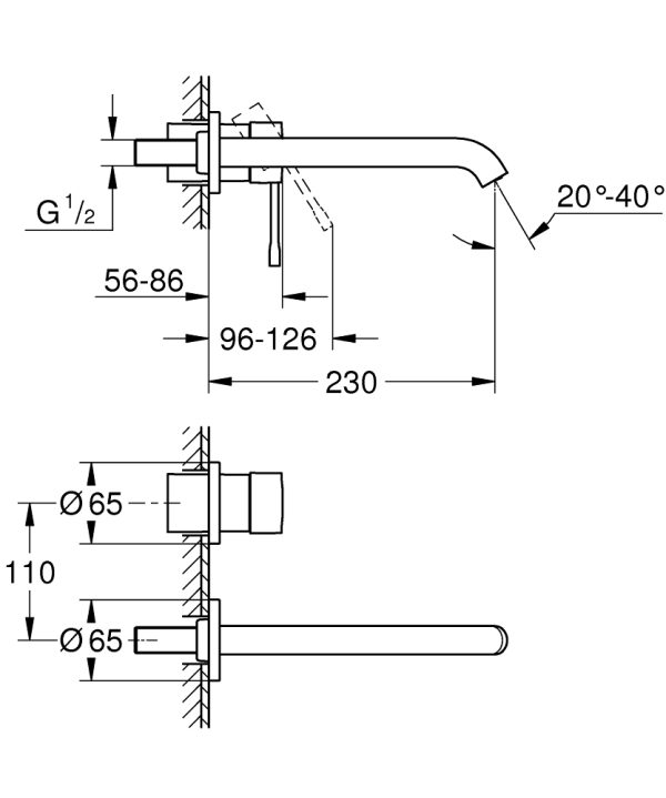 ΜΠΑΤΑΡΙΑ ΝΙΠΤΗΡΑ ΕΝΤΟΙΧΙΖΟΜΕΝΗ ESSENCE 19967DC1 SUPERSTEEL GROHE - Image 3