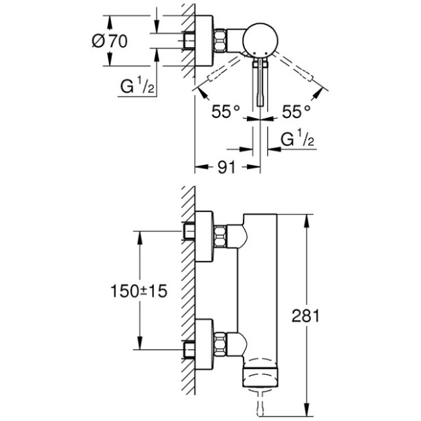 ΜΠΑΤΑΡΙΑ ΝΤΟΥΖΙΕΡΑΣ ESSENCE NEW 33636001 GROHE - Image 3