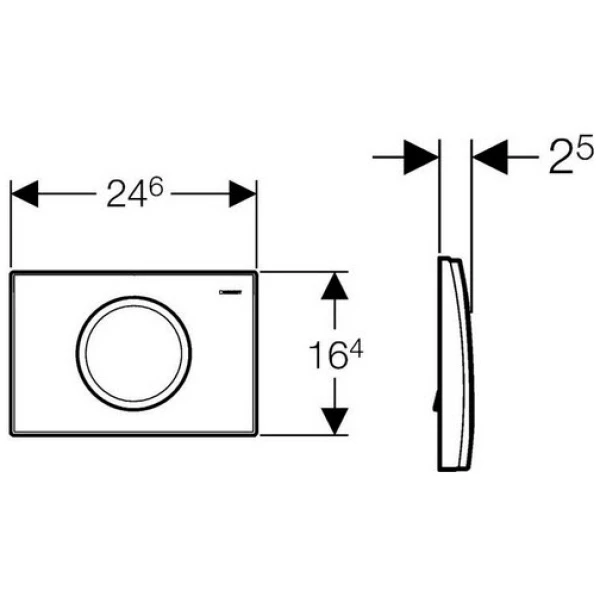 ΠΛΑΚΕΤΑ GEBERIT DELTA 11 115.120.46.1 ΧΡΩΜΕ ΜΑΤ - Image 2