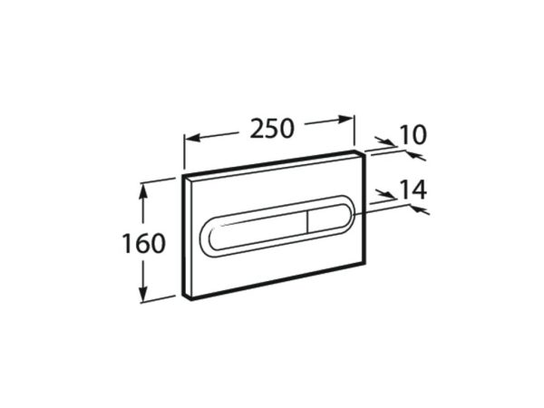 ΠΛΑΚΕΤΑ ROCA PL1 DUAL A890095000 ΓΥΑΛΙΣΤΕΡΗ ΛΕΥΚΗ - Image 3