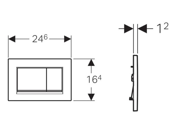 ΠΛΑΚΕΤΑ GEBERIT SIGMA 30 DUAL FLUSH 115.883.14.1 ΜΑΥΡΟ ΜΑΤ - Image 3