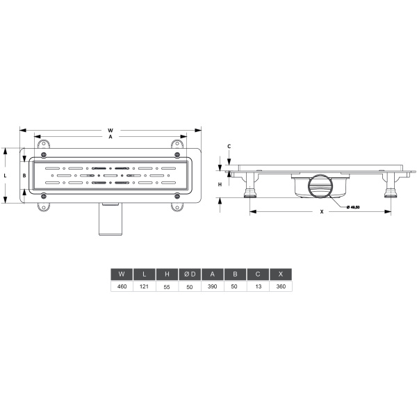 ΚΑΝΑΛΙ ΚΑΙ ΣΧΑΡΑ ΝΤΟΥΖΙΕΡΑΣ ΙΝΟΞ 40cm 4027 PICCADILLY - Image 4