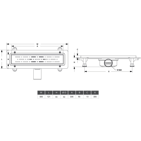ΚΑΝΑΛΙ ΚΑΙ ΣΧΑΡΑ ΝΤΟΥΖΙΕΡΑΣ ΜΑΥΡΟ 60cm 4027 - Image 2