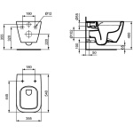 ΛΕΚΑΝΗ ΚΡΕΜΑΣΤΗ I-LIFE HF RIMLESS ΛΕΥΚΗ IDEAL ΧΩΡΙΣ ΚΑΛΥΜΜΑ - Image 3