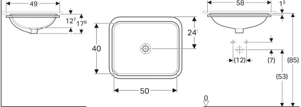 ΝΙΠΤΗΡΑΣ VARIFORM 58x49cm ΥΠΟΚΑΘΗΜΕΝΟΣ ΧΩΡΙΣ ΟΠΗ ΧΩΡΙΣ ΥΠΕΡΧΕΙΛΙΣΗ GEBERIT - Image 2