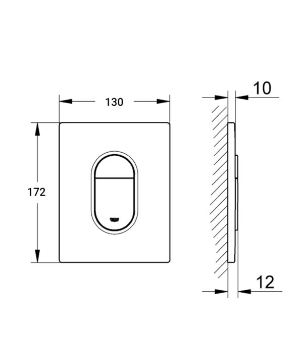 ΠΛΑΚΕΤΑ GROHE 37624A00 ARENA COSMOPOLITAN S HARD GRAPHITE - Image 3
