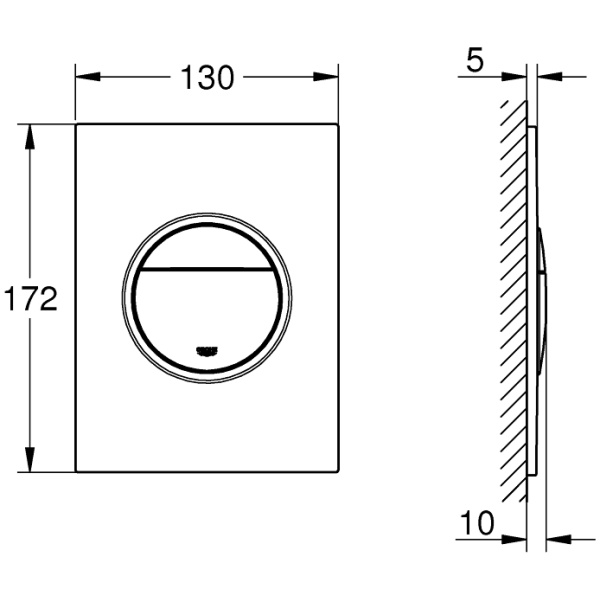 ΠΛΑΚΕΤΑ GROHE 37601000 NOVA COSMOPOLITAN S ΧΡΩΜΕ - Image 3