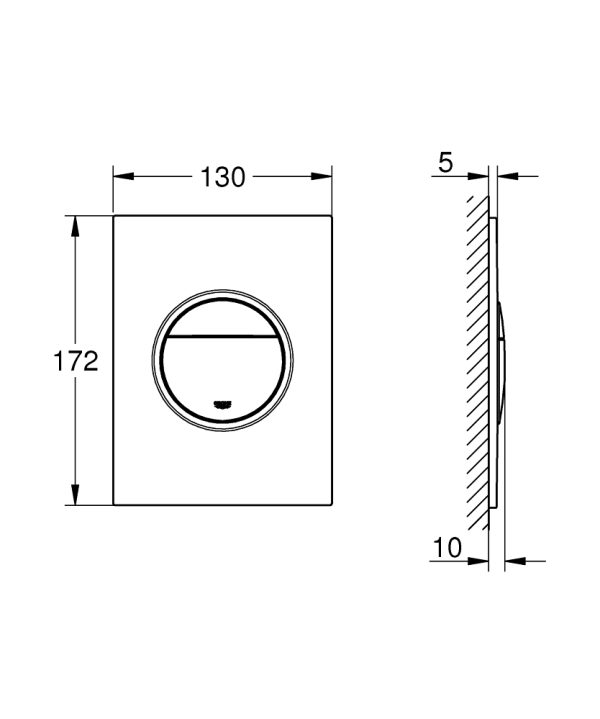 ΠΛΑΚΕΤΑ GROHE 37601000 NOVA COSMOPOLITAN S ΧΡΩΜΕ - Image 3