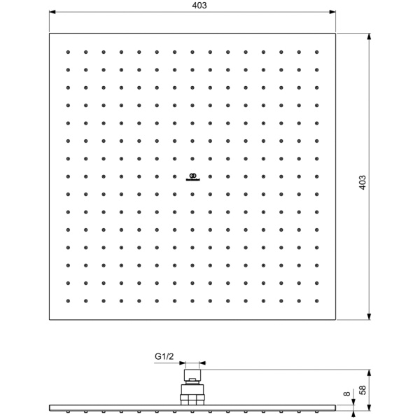 ΚΕΦΑΛΗ ΝΤΟΥΖ IDEALRAIN 40cm GOLD IDEAL - Image 3