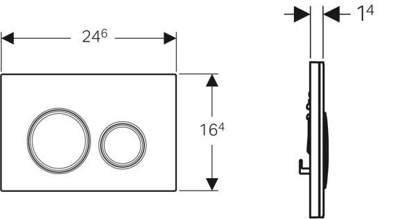 ΠΛΑΚΕΤΑ GEBERIT DUAL FLUSH 115.651.SJ.1 SIGMA 21 ΜΑΥΡΗ - Image 2