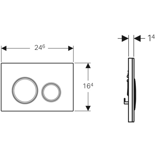 ΠΛΑΚΕΤΑ GEBERIT DUAL FLUSH 115.651.SJ.1 SIGMA 21 ΜΑΥΡΗ - Image 2