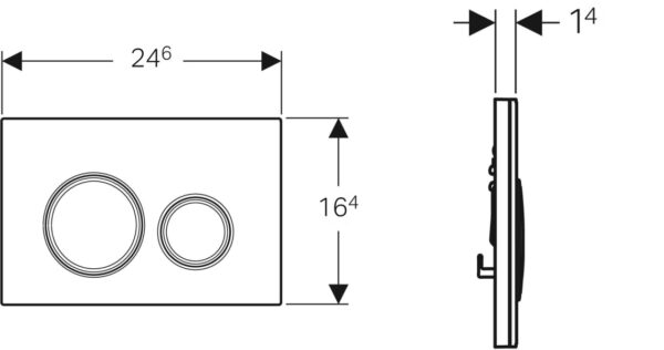 ΠΛΑΚΕΤΑ GEBERIT DUAL FLUSH 115.884.SI.1 SIGMA 21 ΛΕΥΚΗ-ΧΡΩΜΕ - Image 3