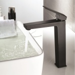 Ορειχάλκινη μπαταρία Νιπτήρος ICF 1418191B ELINOR MATT BLACK