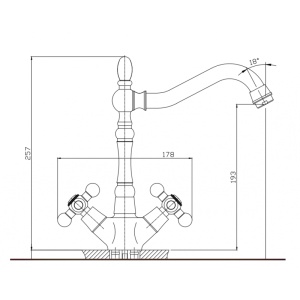 Μπαταρία νιπτήρος ορειχάλκινη ALGARA ICF 7002853BR - Image 3