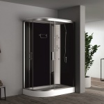 ΚΑΜΠΙΝΑ ΥΔΡΟΜΑΣΑΖ ΗΜΙΚΥΚΛΙΚΗ ICSH 8115R NEW EASY ASSEMBLE 120x80x215