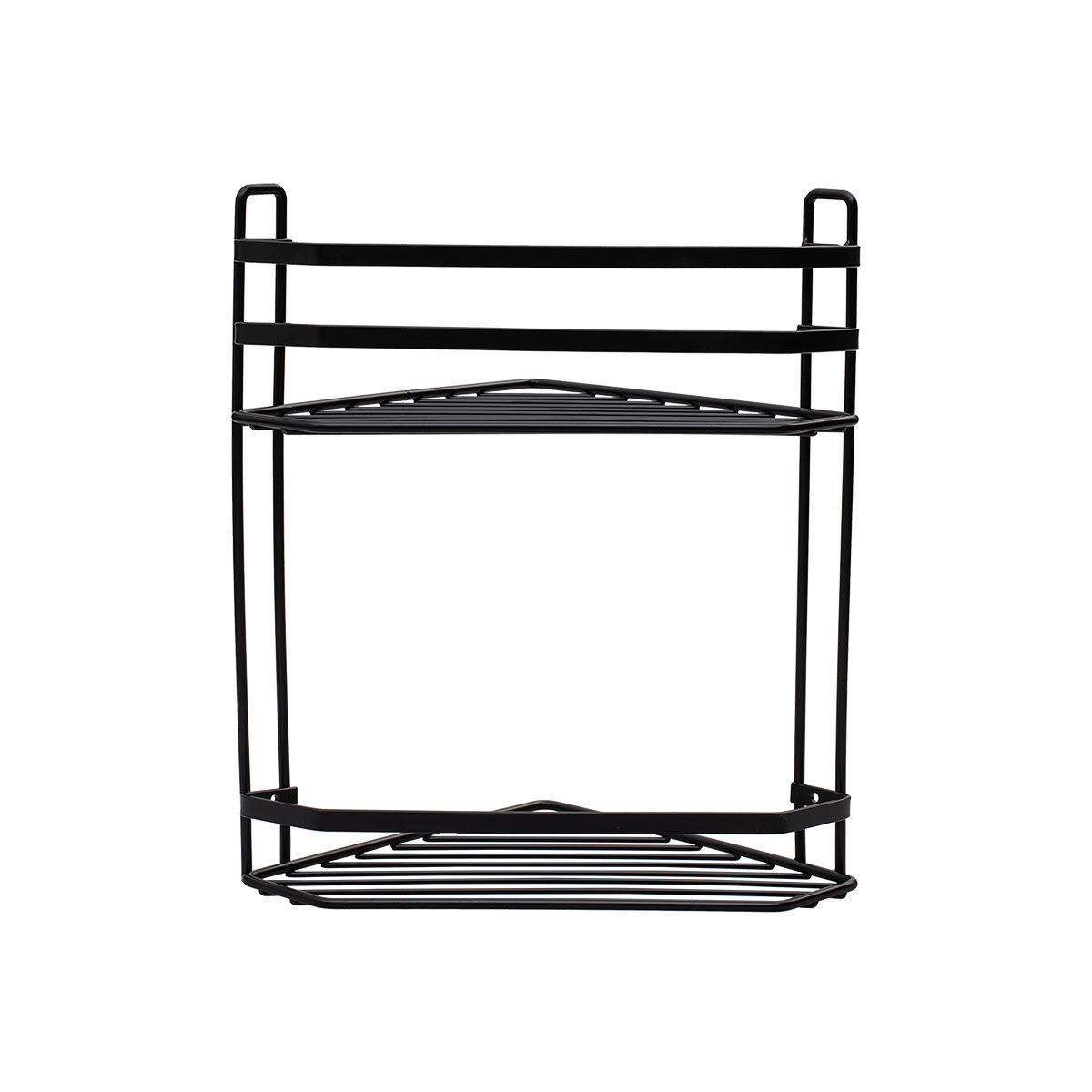ΕΤΑΖΕΡΑ ELEGANT ΜΕΤΑΛΛΙΚΗ ΓΩΝΙΑΚΗ 2 ΘΕΣΕΩΝ 32x28x18cm ΜΑΥΡΗ - Image 2