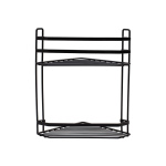 ΕΤΑΖΕΡΑ ELEGANT ΜΕΤΑΛΛΙΚΗ ΓΩΝΙΑΚΗ 2 ΘΕΣΕΩΝ 32x28x18cm ΜΑΥΡΗ - Image 2