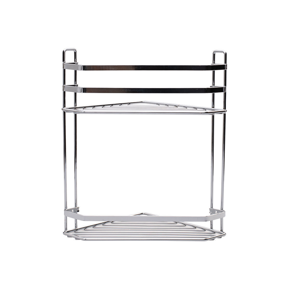 ΕΤΑΖΕΡΑ ELEGANT ΜΕΤΑΛΛΙΚΗ ΓΩΝΙΑΚΗ 2 ΘΕΣΕΩΝ 32x28x18cm ΧΡΩΜΙΟΥ - Image 2