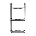 ΕΤΑΖΕΡΑ ELEGANT ΜΕΤΑΛΛΙΚΗ ΓΩΝΙΑΚΗ 3 ΘΕΣΕΩΝ 54x28x18cm ΜΑΥΡΗ - Image 2