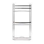 ΕΤΑΖΕΡΑ ELEGANT ΜΕΤΑΛΛΙΚΗ ΓΩΝΙΑΚΗ 3 ΘΕΣΕΩΝ 54x28x18cm ΧΡΩΜΙΟΥ - Image 2