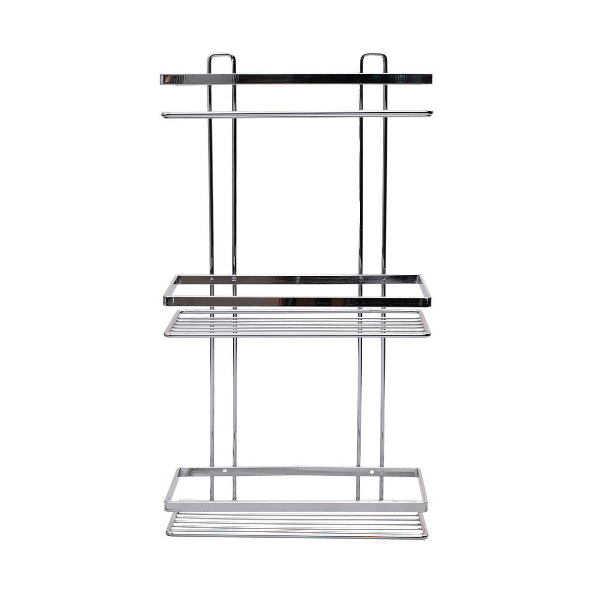 ΕΤΑΖΕΡΑ ELEGANT ΜΕΤΑΛΛΙΚΗ ΙΣΙΑ 3 ΘΕΣΕΩΝ 46x25x12.5cm ΧΡΩΜΙΟΥ - Image 2