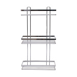 ΕΤΑΖΕΡΑ ELEGANT ΜΕΤΑΛΛΙΚΗ ΙΣΙΑ 3 ΘΕΣΕΩΝ 46x25x12.5cm ΧΡΩΜΙΟΥ - Image 2