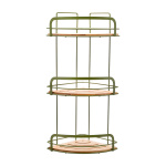 ΕΤΑΖΕΡΑOLIVE SERIES  ΜΕΤΑΛΛΙΚΗ ΓΩΝΙΑΚΗ 3 ΘΕΣΕΩΝ 49x19.5x19.5cm ΛΑΔΙ - Image 2