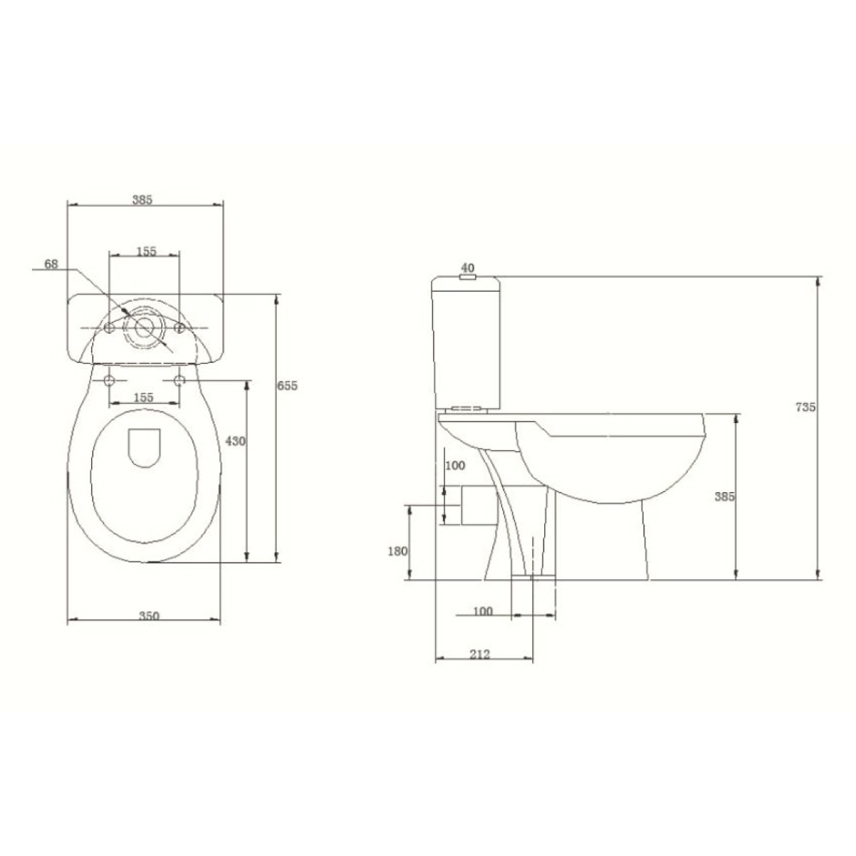 ΣΕΤ ΛΕΚΑΝΗ PICCADILLY F6106H ΧΑΜΗΛΗΣ ΠΙΕΣΗΣ ΠΙΣΩ ΣΙΦΩΝΙ 4 ΤΜΧ ΑΠΛΟ - Image 2