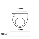 ΝΙΠΤΗΡΑΣ GA-2043 27x33,5cm ΣΤΡΟΓΓΥΛΟΣ ΛΕΥΚΟΣ ΕΛΕΥΘΕΡΗΣ ΤΟΠΟΘΕΤΗΣΗΣ PICCADILLY - Image 2