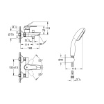 ΜΠΑΤΑΡΙΑ ΛΟΥΤΡΟΥ BAUEDGE NEW 23604 ΣΕΤ GROHE - Image 3