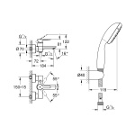 ΜΠΑΤΑΡΙΑ ΛΟΥΤΡΟΥ ΣΕΤ LINEARE 33849001 ΧΡΩΜΕ GROHE - Image 2