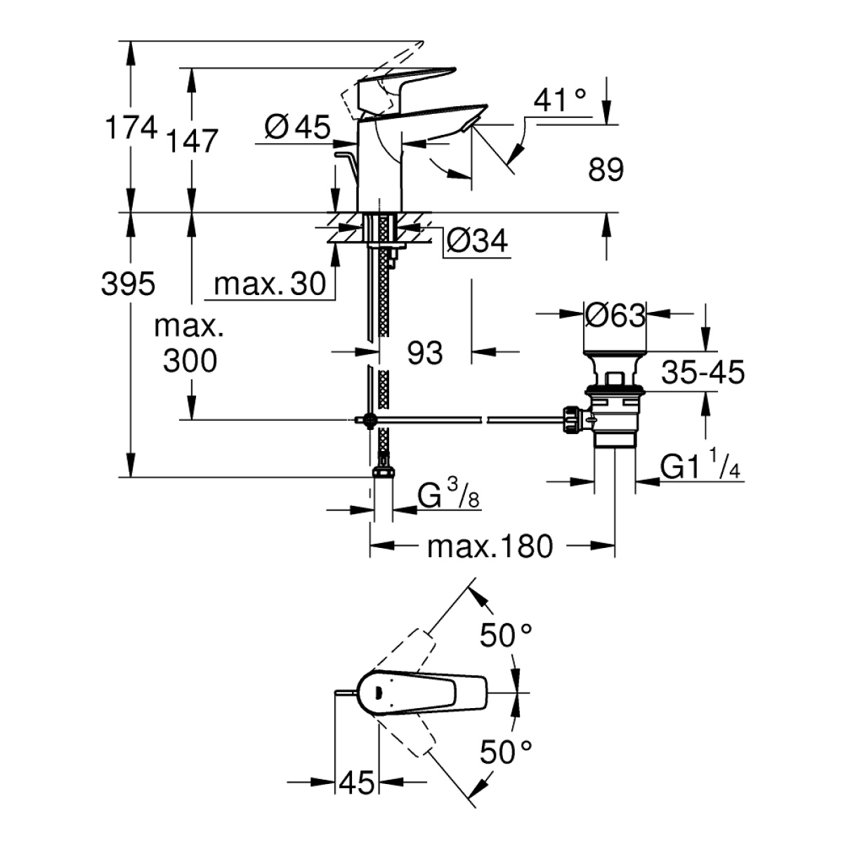 ΜΠΑΤΑΡΙΑ ΝΙΠΤΗΡΟΣ BAUEDGE NEW 23328001 ΧΡΩΜΕ GROHE - Image 2
