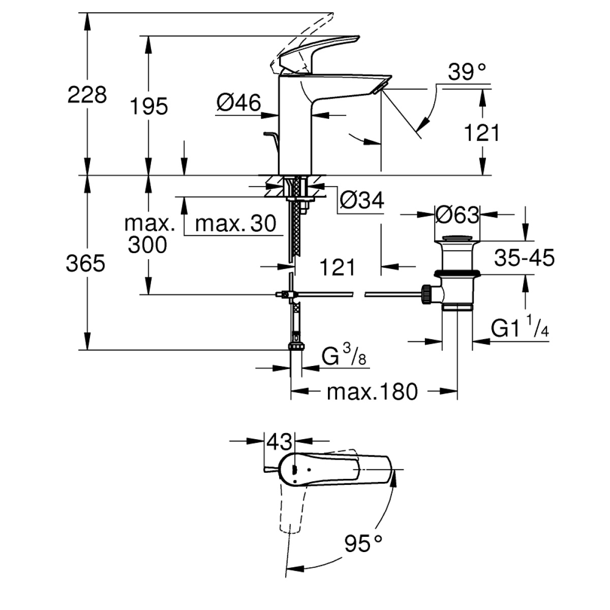 ΜΠΑΤΑΡΙΑ ΝΙΠΤΗΡΟΣ EUROSMART 2339330E ΧΡΩΜΕ GROHE - Image 3