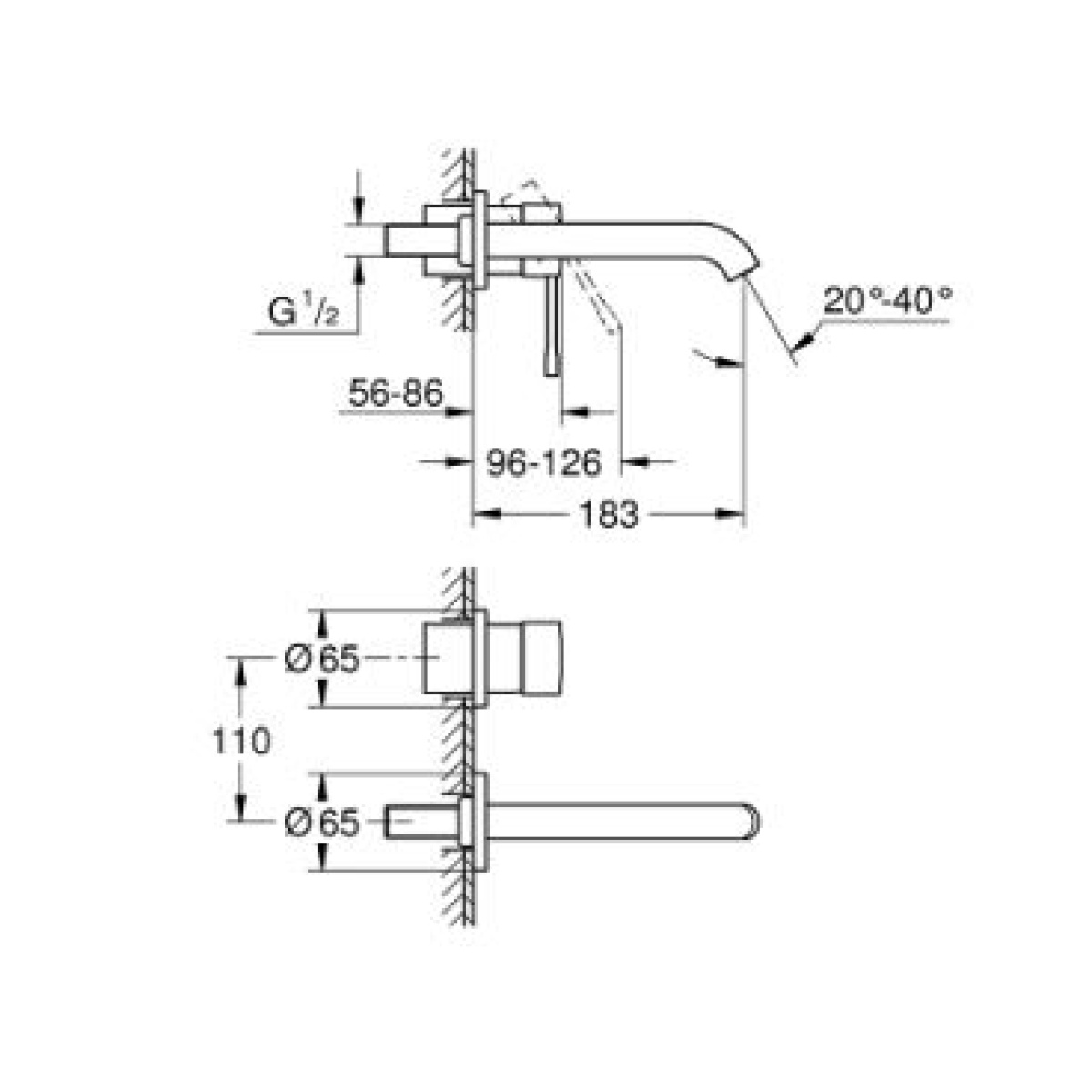 ΜΠΑΤΑΡΙΑ ΝΙΠΤΗΡΟΣ ΕΝΤΟΙΧΙΖΟΜΕΝΗ ESSENCE 29192DC1 SUPERSTEEL GROHE - Image 3