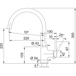 ΜΠΑΤΑΡΙΑ ΚΟΥΖΙΝΑΣ LINA XL STANDARD ΥΨΗΛΟ ΡΟΥΞΟΥΝΙ ΧΡΩΜΕ FRANKE - Image 2