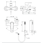 ΜΠΑΤΑΡΙΑ ΛΟΥΤΡΟΥ CONNECT AIR ΣΕΤ BRUSHED GOLD IDEAL - Image 2