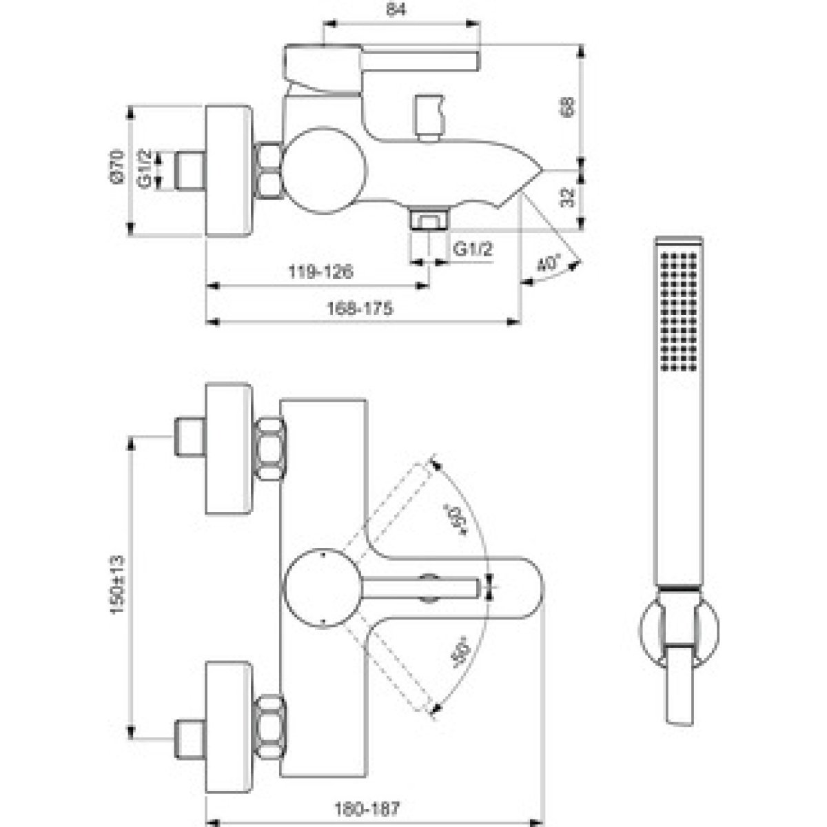 ΜΠΑΤΑΡΙΑ ΛΟΥΤΡΟΥ CERALINE ΣΕΤ ΧΡΩΜΕ IDEAL - Image 3