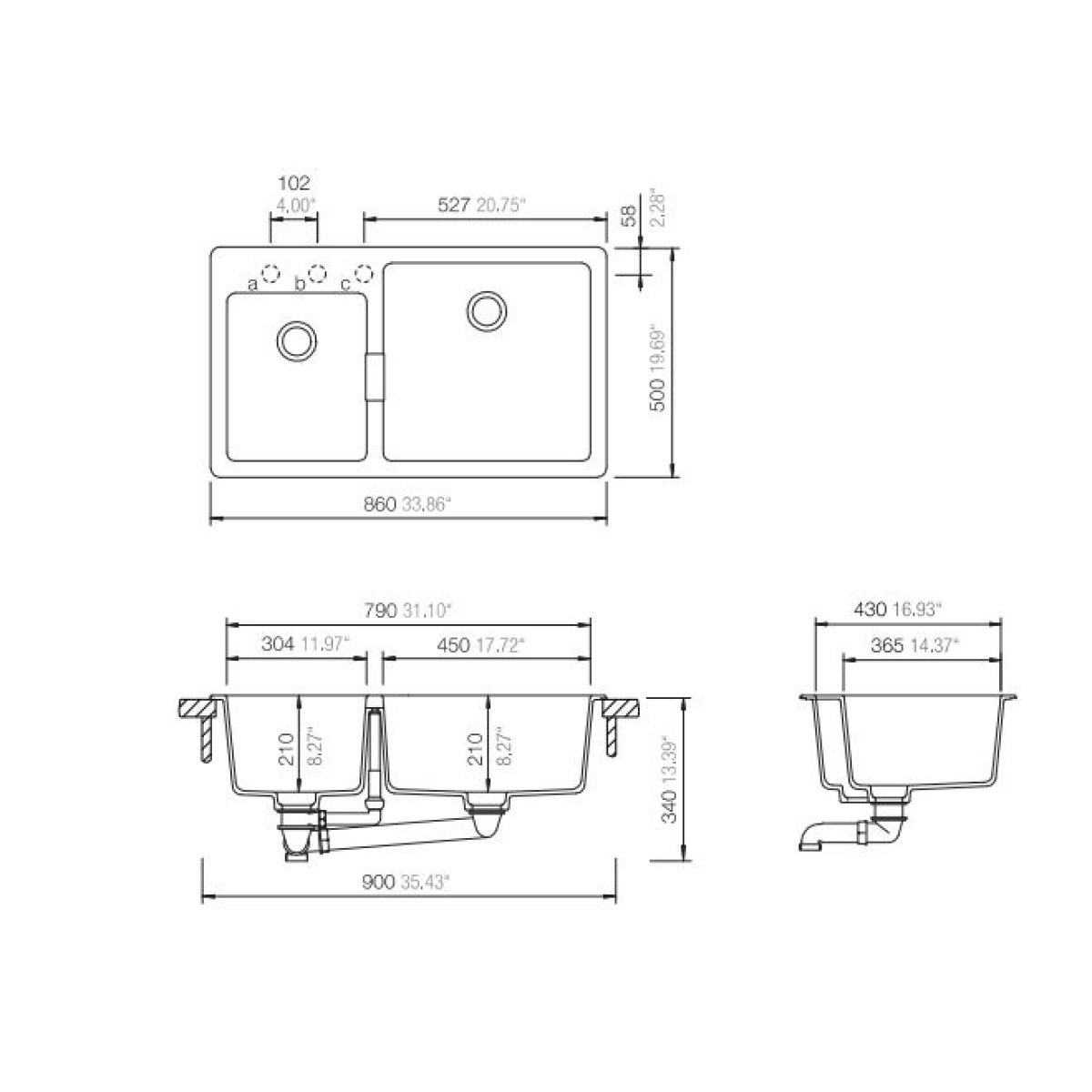 ΝΕΡΟΧΥΤΗΣ ΓΡΑΝΙΤΗ 86x50cm CRISTADUR MONO 15290 PURO SCHOCK - Image 2