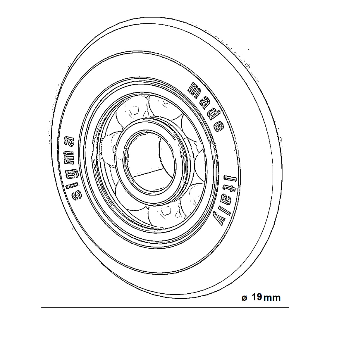 ΡΟΔΑΚΙ ΓΙΑ ΚΟΦΤΗ KERA-CUT 50cm Ø19mm 14K SIGMA - Image 3
