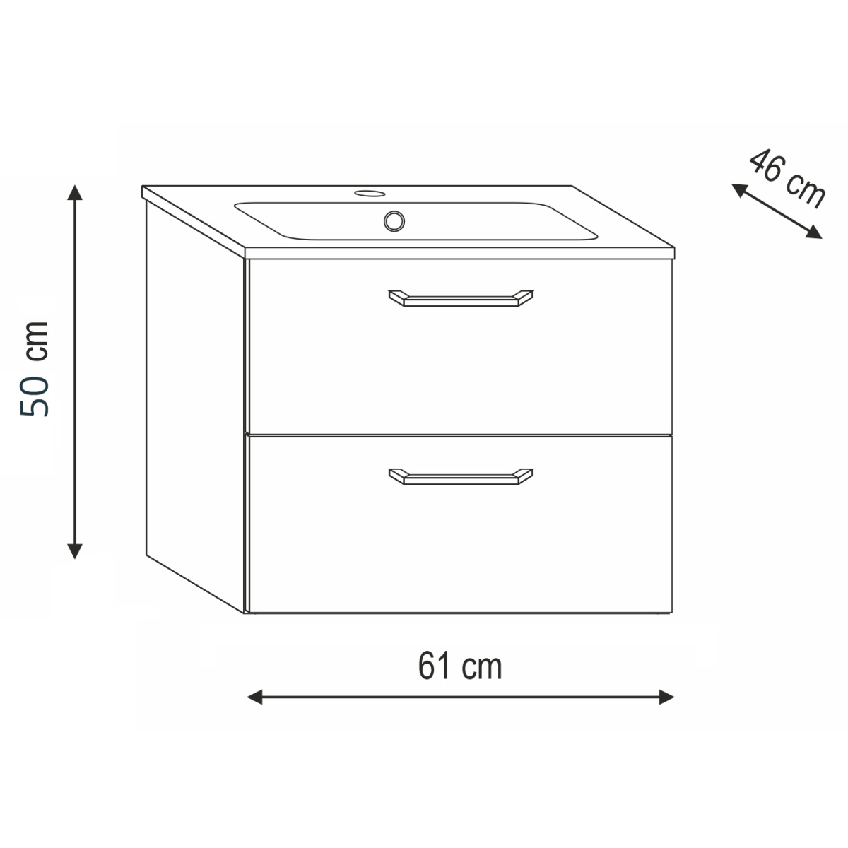 ΒΑΣΗ ΕΠΙΠΛΟΥ 60cm ΝΟΑ ΚΡΕΜΑΣΤΗ ΧΡΩΜΑ ΓΚΡΙ - Image 2
