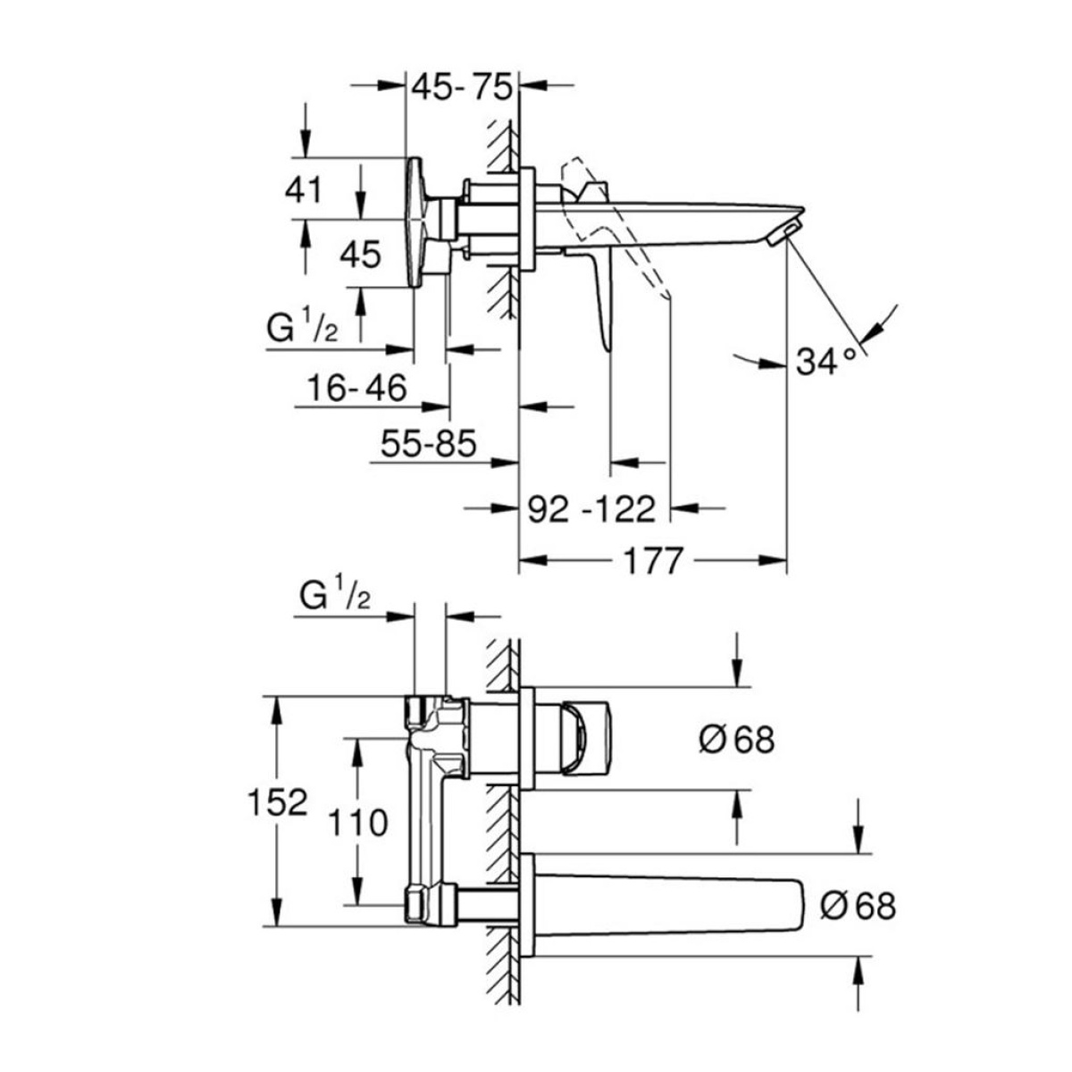 ΜΠΑΤΑΡΙΑ ΝΙΠΤΗΡΑ ΕΝΤΟΙΧΙΖΟΜΕΝΗ BAUEDGE 20474001 GROHE - Image 3