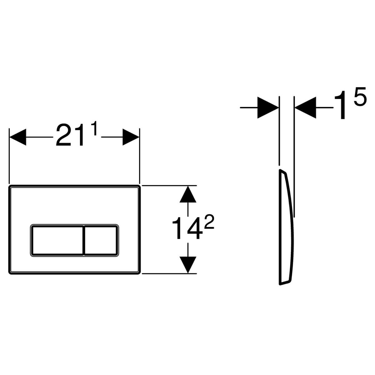 ΠΛΑΚΕΤΑ GEBERIT KAPPA 50 115.260.46.1 ΜΑΤ ΧΡΩΜΕ - Image 2